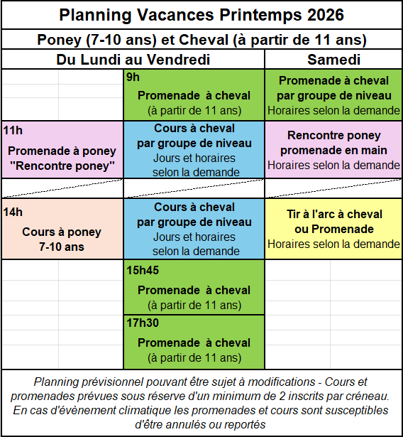 Programme printemps 2026